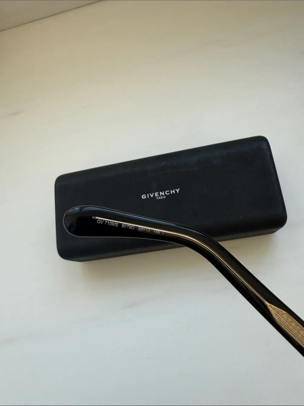 Givenchy Black Sunglasses with Gold Accents